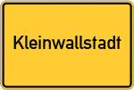 Place name sign Kleinwallstadt
