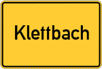 Place name sign Klettbach
