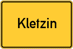 Place name sign Kletzin