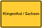 Place name sign Klingenthal / Sachsen