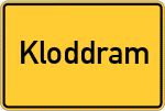 Place name sign Kloddram