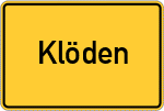 Place name sign Klöden