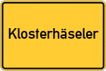 Place name sign Klosterhäseler