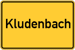 Place name sign Kludenbach