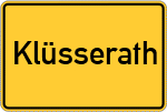 Place name sign Klüsserath