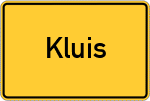 Place name sign Kluis