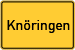 Place name sign Knöringen, Pfalz