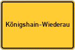 Place name sign Königshain-Wiederau
