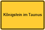 Place name sign Königstein im Taunus