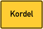 Place name sign Kordel