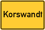 Place name sign Korswandt