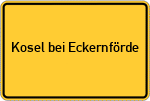 Place name sign Kosel bei Eckernförde
