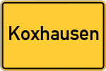 Place name sign Koxhausen