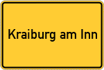 Place name sign Kraiburg am Inn