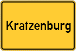 Place name sign Kratzenburg