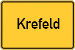 Place name sign Krefeld