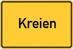 Place name sign Kreien