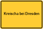 Place name sign Kreischa bei Dresden