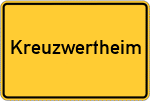 Place name sign Kreuzwertheim