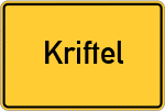 Place name sign Kriftel