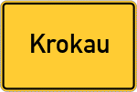 Place name sign Krokau