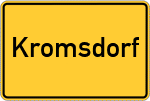 Place name sign Kromsdorf