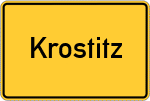 Place name sign Krostitz