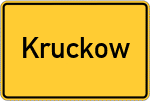 Place name sign Kruckow, Vorpommern