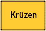 Place name sign Krüzen