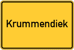 Place name sign Krummendiek