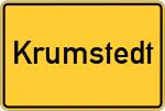 Place name sign Krumstedt
