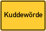 Place name sign Kuddewörde