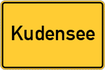 Place name sign Kudensee