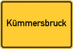 Place name sign Kümmersbruck