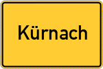 Place name sign Kürnach