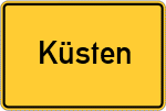 Place name sign Küsten