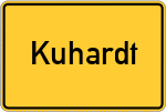 Place name sign Kuhardt