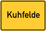Place name sign Kuhfelde