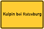 Place name sign Kulpin bei Ratzeburg