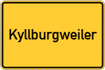 Place name sign Kyllburgweiler