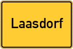 Place name sign Laasdorf