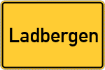 Place name sign Ladbergen