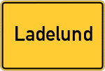 Place name sign Ladelund