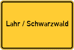 Place name sign Lahr / Schwarzwald