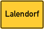 Place name sign Lalendorf