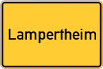 Place name sign Lampertheim, Hessen