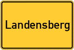 Place name sign Landensberg