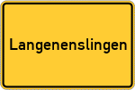 Place name sign Langenenslingen