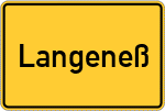 Place name sign Langeneß