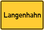 Place name sign Langenhahn, Westerwald
